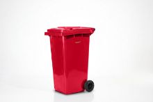 240L Red bin Red lid