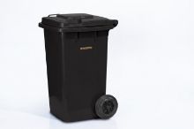 100L-FLIP-LID-BIN Black bin Black lid