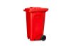 240L-PEDAL-BIN Red bin Red lid