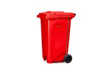 240L-PEDAL-BIN Red bin Red lid