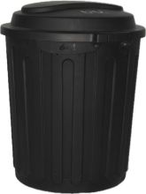 60L Black bin Black lid