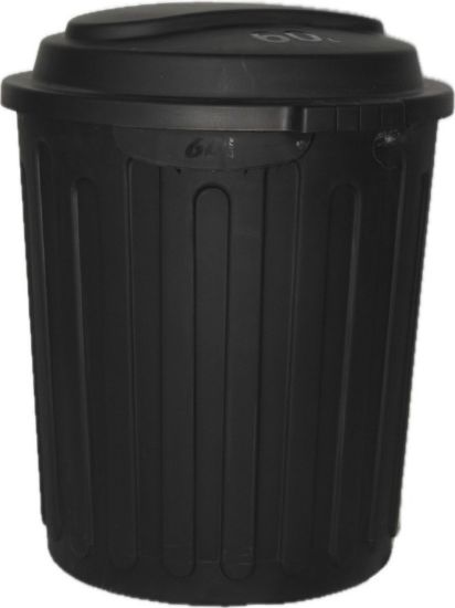 60L Black bin Black lid